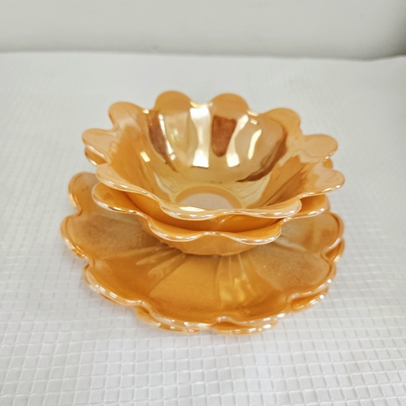3/$150🌟 Vintage Lotus Lustreware Bowl And Plate Set - Picture 4 of 6